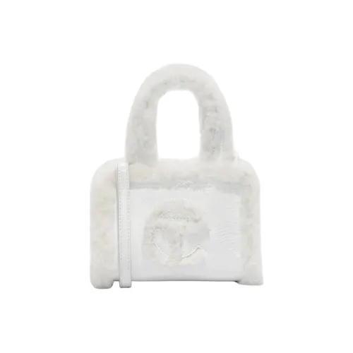 UGG TELFAR Коллаборация Коровья кожа с овчиной Сумка через плечо Сумка Маленькая Женская Белая