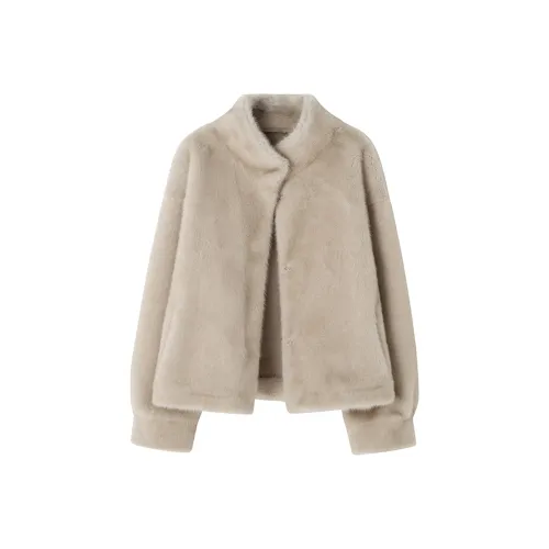 SOON FLOWER Бежевый Женские Меховые изделия