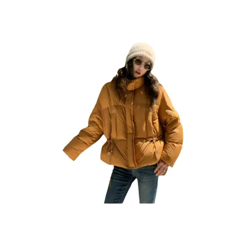 NANING9 Пуховик Женский Имбирно-Желтый