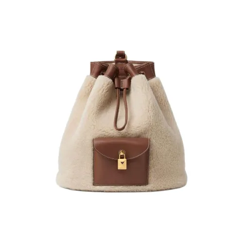 Loro Piana Extra Кашемир с Тутовый шелк Рюкзак Женские Ancient Бумага Цвет с Карамель