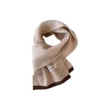 Шарф из трикотажной ткани, классический стиль, овсяный бежевый