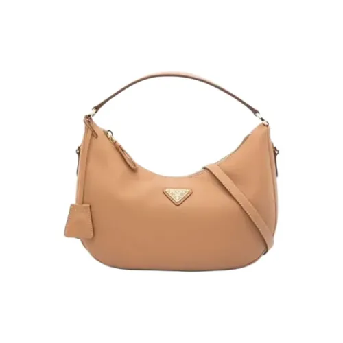 PRADA Однотонная Швейная Нить Одно Плечо Сумка Женская Бежевая