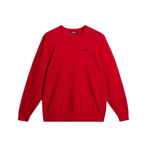 J.Lindeberg Red Men's Sweaters J.Lindeberg Красные Мужские Свитера