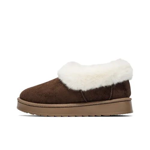 QINBU Утепленная обувь Теплоизоляционный Аbrasion Resistant Slip Resistant Короткий Сноубутсы Женские