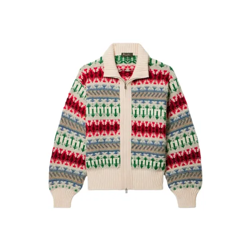 Loro Piana FW23 Праздника Noel Bomber Куртка Куртки Пальто Женские Многоцветный Белый