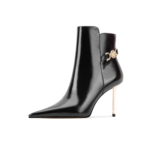 Shesrim Ботильоны Черная кожа Подкладка Женские