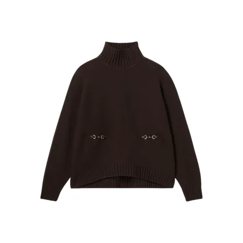 GUCCI Темно-коричневые мужские свитеры