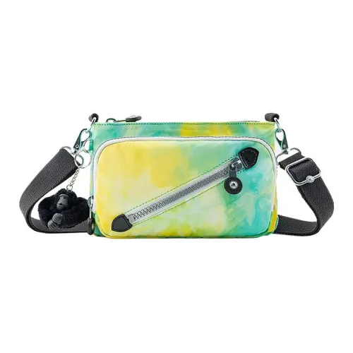 Kipling Полиэстер Плечевая сумка Унисекс Желтый Зеленый Tie Dye