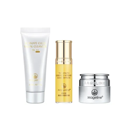 MAGELINE Очищающее средство 15 г + Концентрированная эссенция для ухода за кожей Youth 5 мл + Крем против старения 5 г