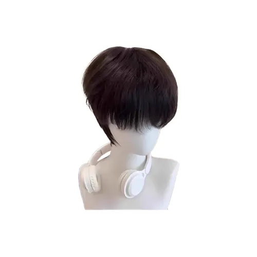 GLUNA Темный чайный Differential Crushed Lid Модный и придающий объем Мужская парик