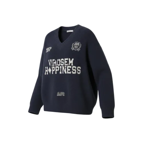 GANGZAI Темно-синий синий унисекс трикотаж