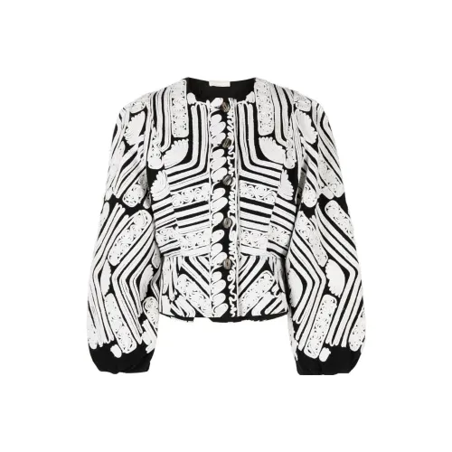 Ulla Johnson Куртки и Пальто Женские Черный Белый