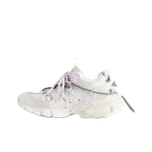 Balenciaga Track Trail Laces Low Top Толстая подошва Кроссовки Женские Белые
