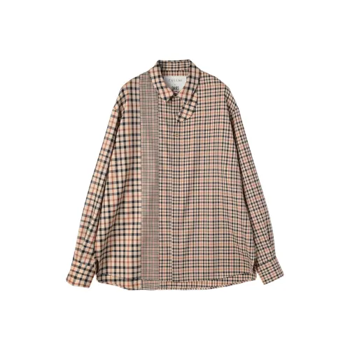 CULLNI x DAKS LONDON Fw25 Асимметричный Switching Chin TAB Рубашка Унисекс