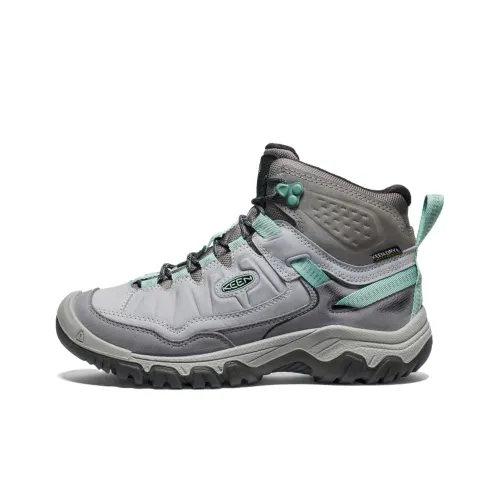 KEEN Targhee Амортизация Устойчивость к истиранию Дышащий MID Топ Уличная обувь Женская Серый Зеленый
