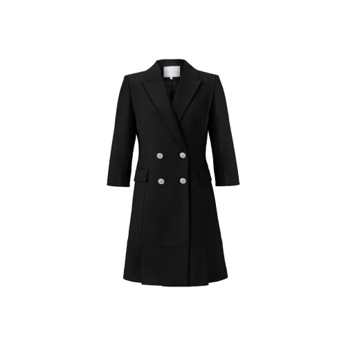 TIE FOR HER Черное Женское Платье с Короткими Рукавами