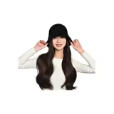 Черный горшок, растение с длинными волнистыми листьями, каштаново-коричневый