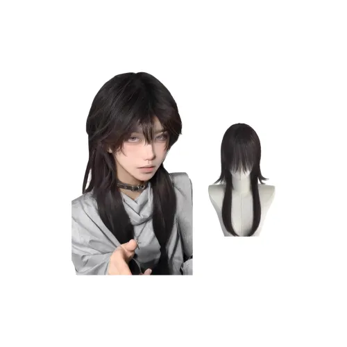 GLUNA Волк Ласточкин хвост Mullet Голова Парики UNIVERSAL COS Half Za Warrior Голова Высокая температура Пряжа Длинные Прямые волосы