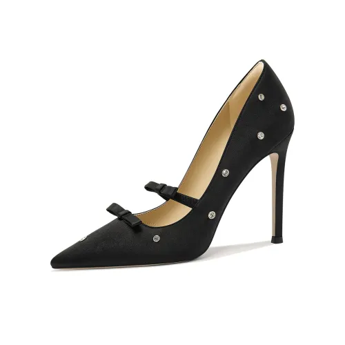 Lily Wei Cannes Ночной Узкий каблук Высокие каблуки Женские Черный