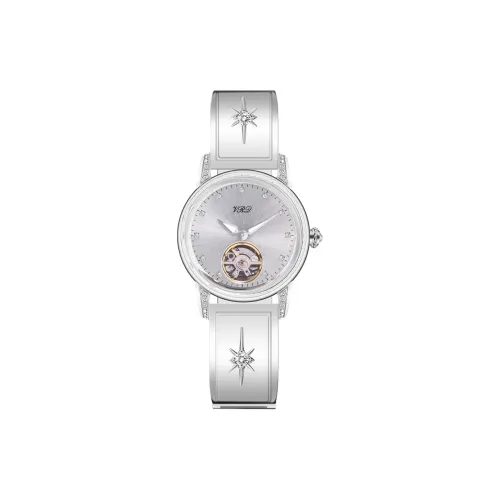 VRQ Luminous Collection Механические часы Стальной ремешок Женские часы Серебристый циферблат