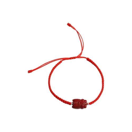 Qiyuanhui Reconstructed Браслет с шнурками из киновари Унисекс