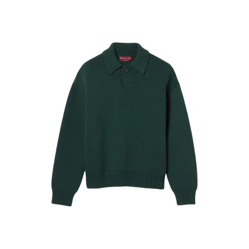 GUCCI Темно-зеленые мужские свитеры