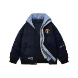 Темно-синий [Воротник-стойка, городской, минималистичный]