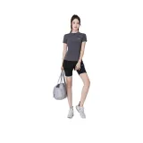 Комплект одежды (Графитовая серая рубашка с коротким рукавом + черные шорты)