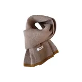 Шарф из трикотажной ткани, прозрачный стиль, цвет мокко