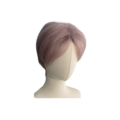 FYOSEE Gray Purple Japanese Style Youth Style Short Hair Мужская парик Микро Splinter Lid Высокая температура Пряжа