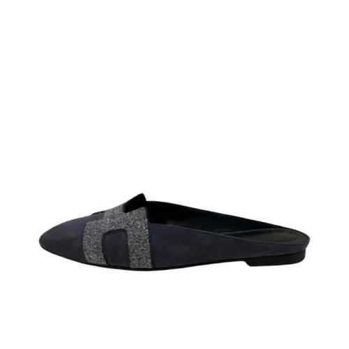 HERMES Домашние тапочки Женские Черные