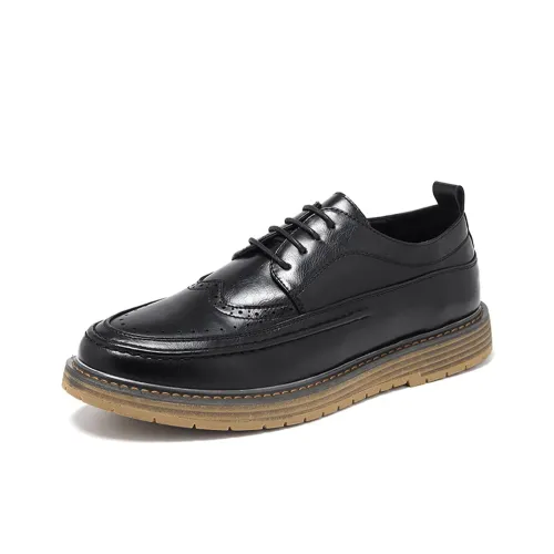 MADALLO Британские универсальные кожаные туфли с заостренным носом для бизнеса мужские повседневные броги