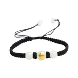 Ночной свет Петух Браслет с бусинами - Кофейный Шнур