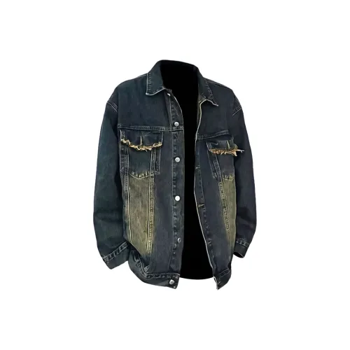 W9H2 Синий [Состаривание Бархат Карман] Унисекс Бейсбольные Джерси