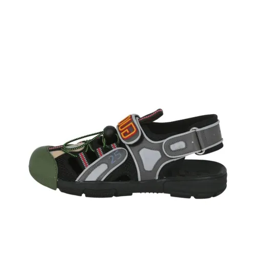 GUCCI Пляжные сандалии Мужские Черные Серые