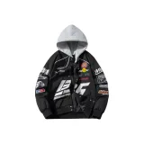 Чёрный, хлопковый, с капюшоном