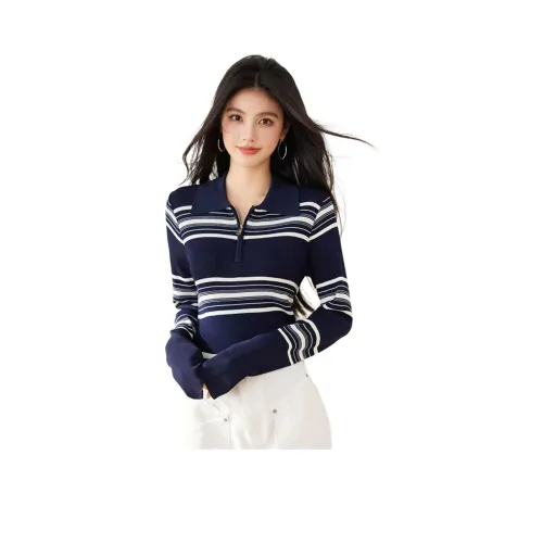 XIANGTIANE Темно-синий женский трикотаж