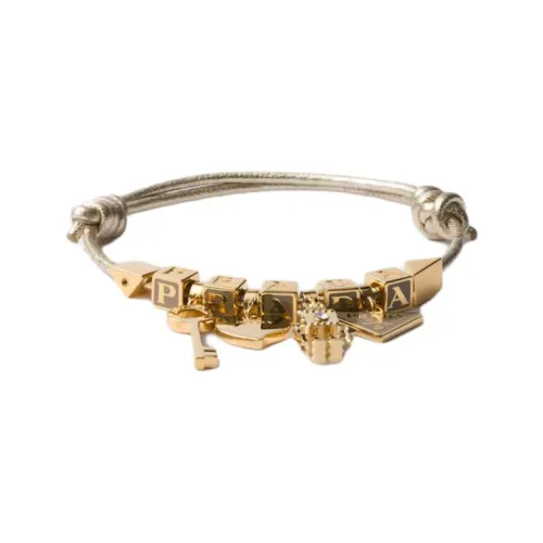 PRADA Кожа Браслеты Женские Светло-желтый Медный