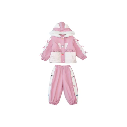 ABDT Розовый Двухкомпонентный Комплект KIDS Повседневная Спортивная Одежда