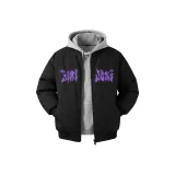 Чёрный улучшенный хлопковый пуховик