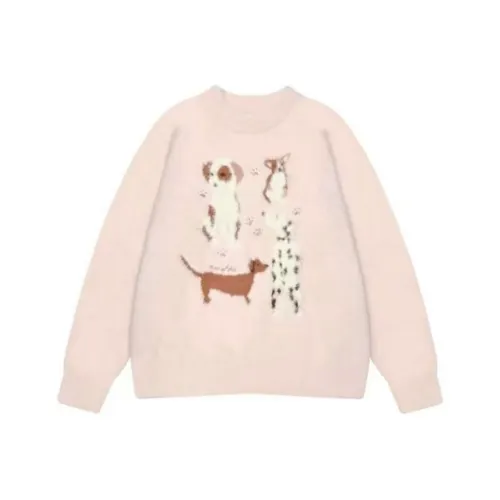 EMDPN Круглый вырез Вязаная модель Свитер Женские