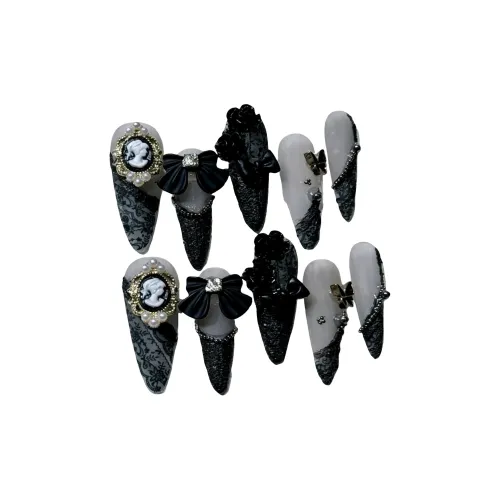 XIBI Городской Шик Стиль Готический Барокко False Nail Укороченный MID Длина (размер в длину)