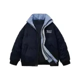 Темно-синий [Воротник-стойка, городской, минималистичный]