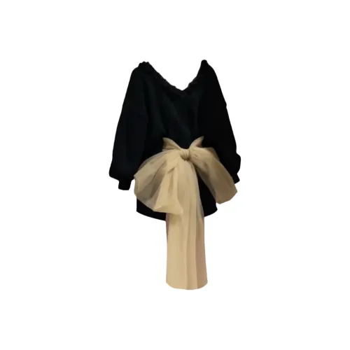 KYKW Черная резинка для волос подарок женский трикотаж