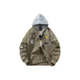 Зеленый с капюшоном шапка-бини