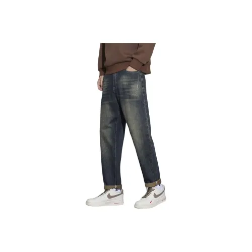 STRONG DREAM Винтажный синий Осенний Зимний Новинка Мужские Джинсы