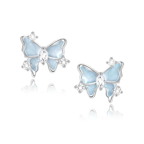 ZHENJIUJIU S925 Серьги-гвоздики Bestie Женские