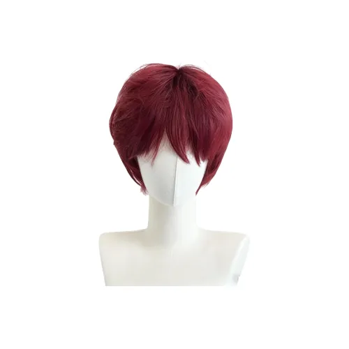 GLUNA Красный Перука Мужская Короткие волосы Корейский стиль Handsome Full Голова Набор Имитация Естественный Fluff Мужской