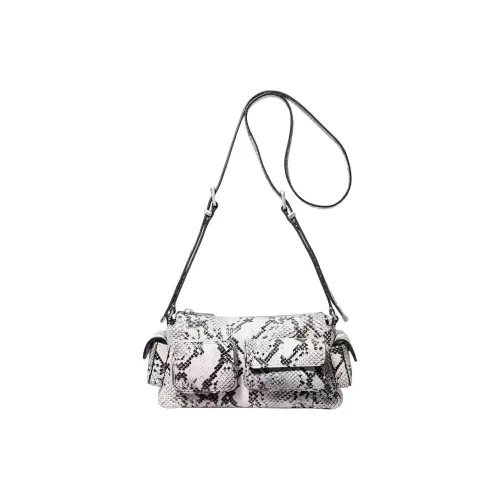 MICHAEL KORS Dakota Кожа Сумка через плечо Маленькая Женская Белая и Светло-Серая