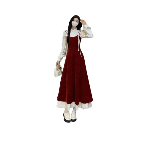 ZCDECO Длинное платье с длинными рукавами женское